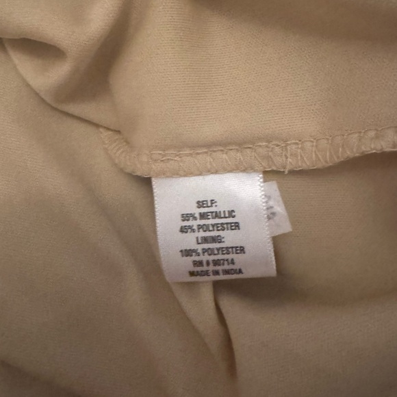 NWT Halogen V-Neck Smocked Waist Maxi Dress Gold - Picture 10 of 11